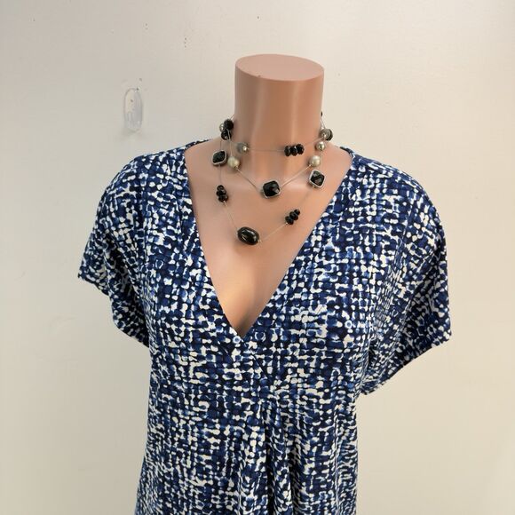 NWT Lane Bryant Women Sleeveless Midi Dress BLACK BLUE Sz Plus 18 20 - Picture 9 of 16